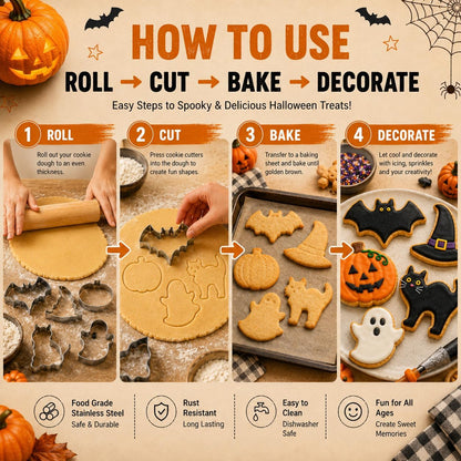 5 Pcs Halloween Cookie Cutters Set