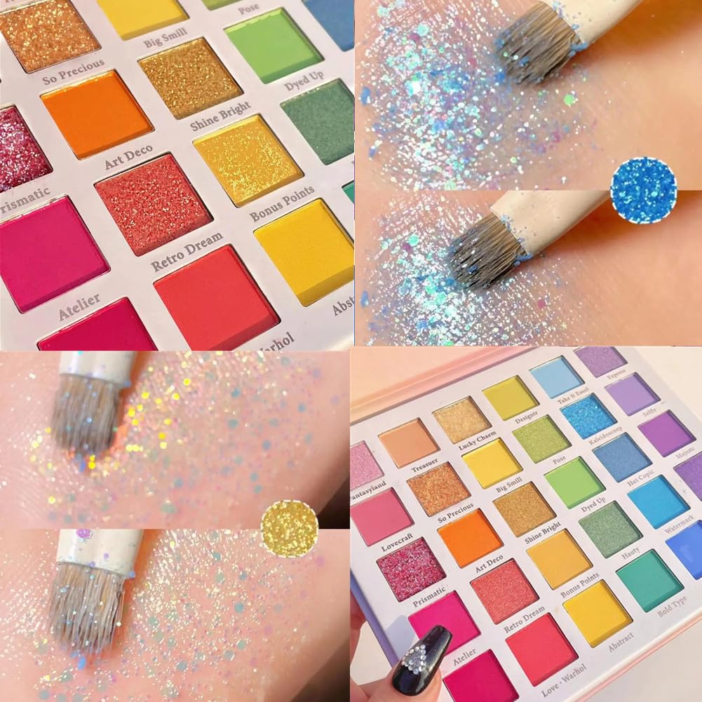 30 Color Rainbow Eyeshadow Palette with Matte