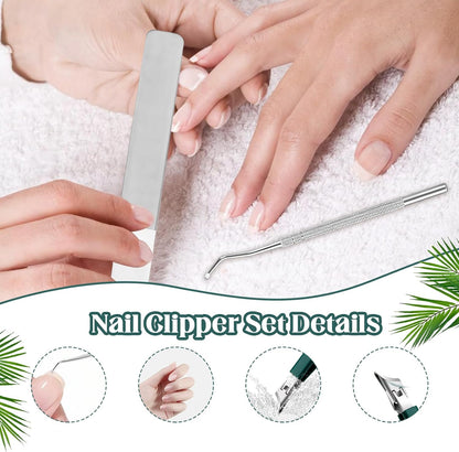 Eagle Beak Beveled Nail Clippers Manicure Set, Anti-Splash Slanted
