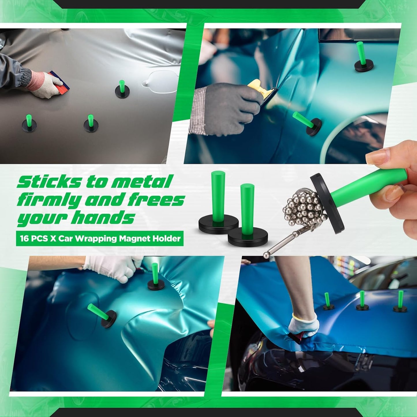 4-Color Magnetic Film Application Tools – Suitable for Car Vinyl Wrapping