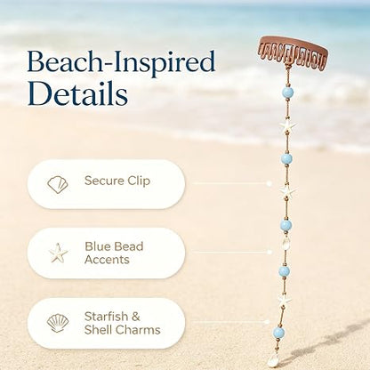 Seaside-Style Shell Chain Hair Clip—An Accessory for Long Hair