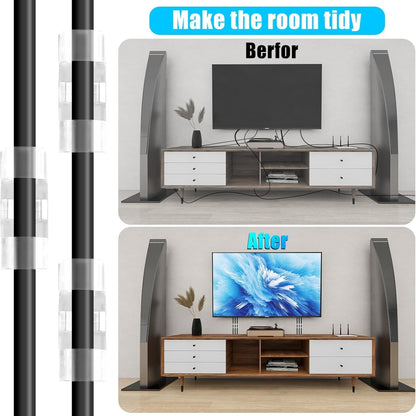 30 Pcs Multi-Purpose Cable Organizer Adhesive Wire Clip