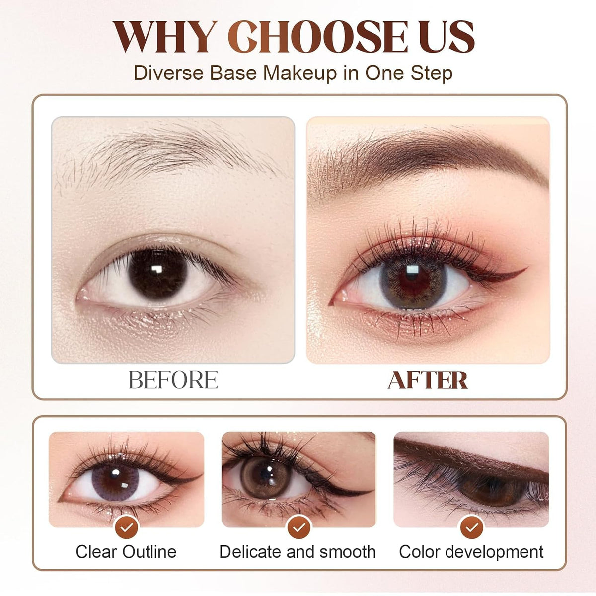 Eyeliner Pencil, 24 HR Waterproof Eyeliner Duo Sharpenable Eye Pencil