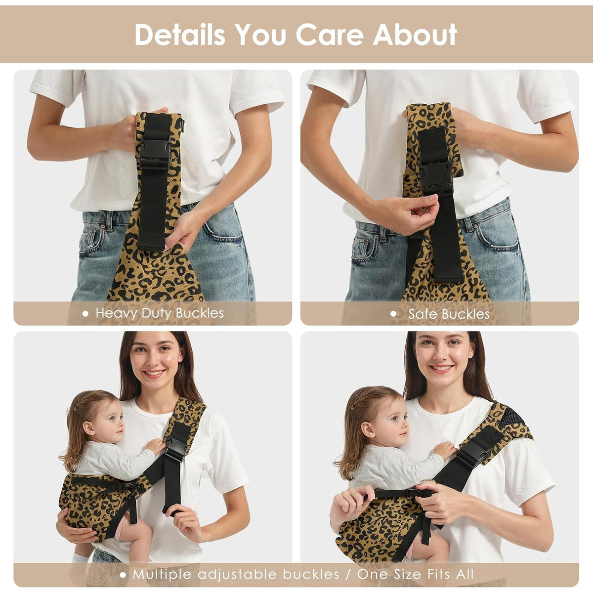 Baby Sling Carrier Adjustable Shoulder Straps