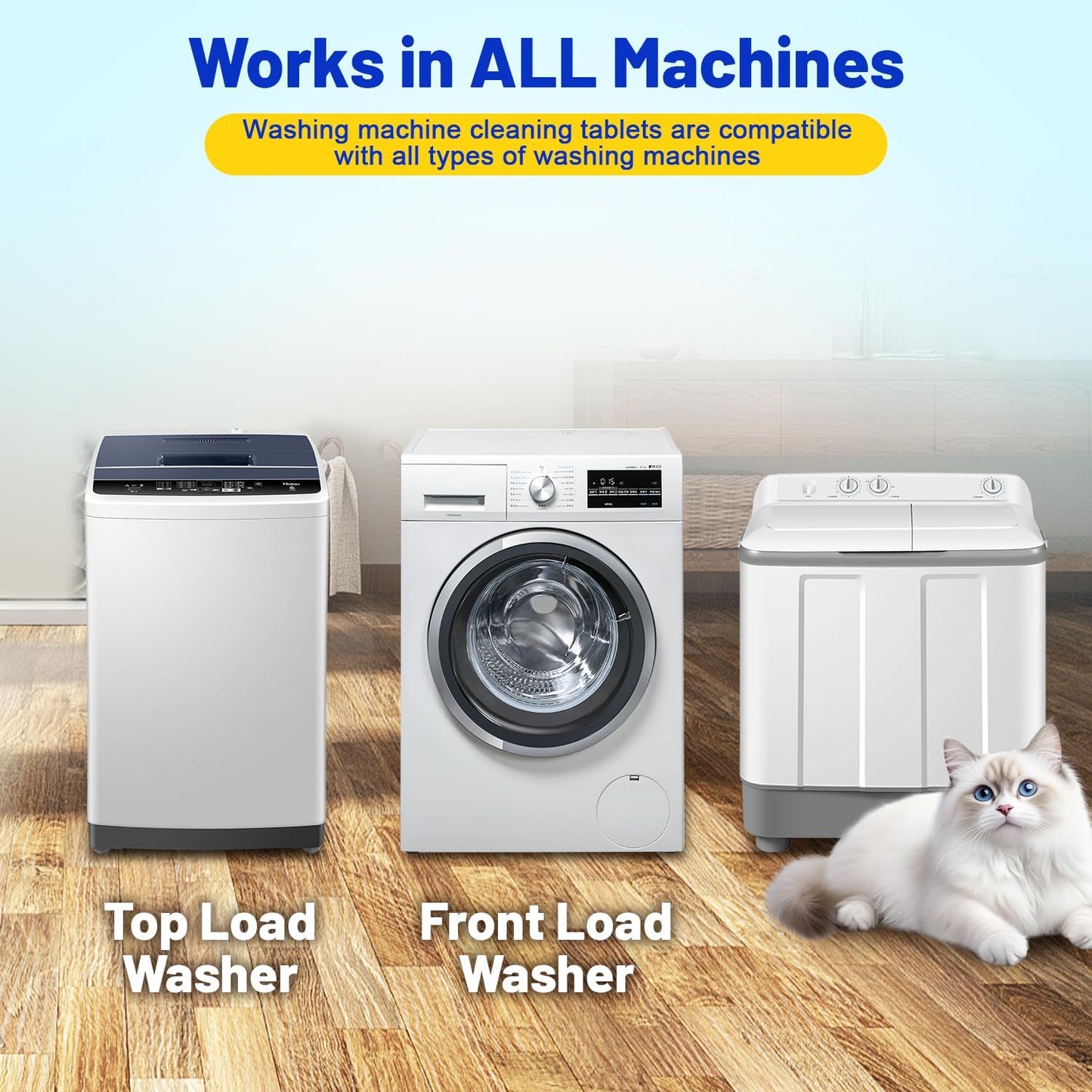 12Pcs Washing Machine Cleaner Tablets   for Front and Top Load Washers