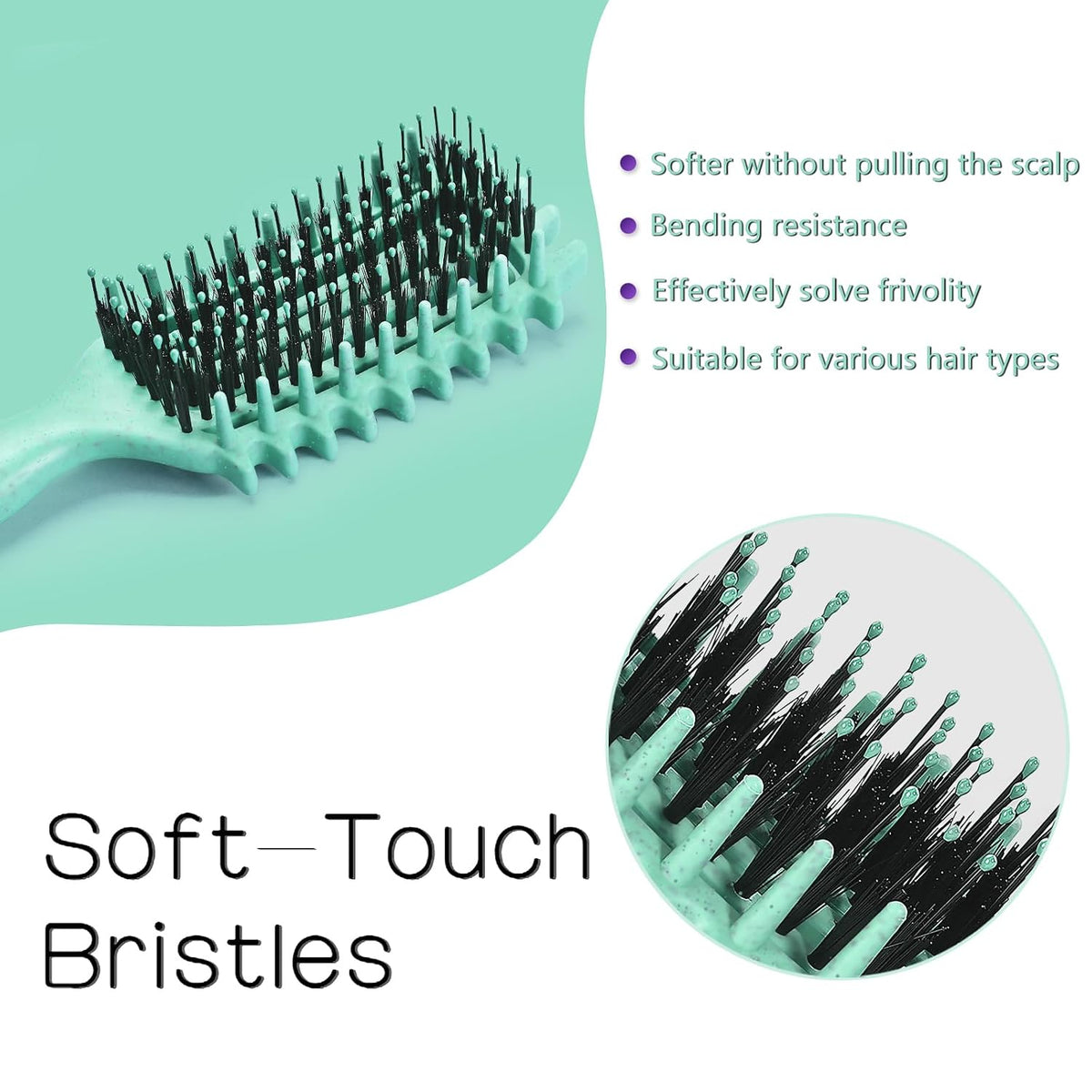 Curl Defining Brush For Curly Hair – Lifts Roots, Defines Curls, Reduces Frizz