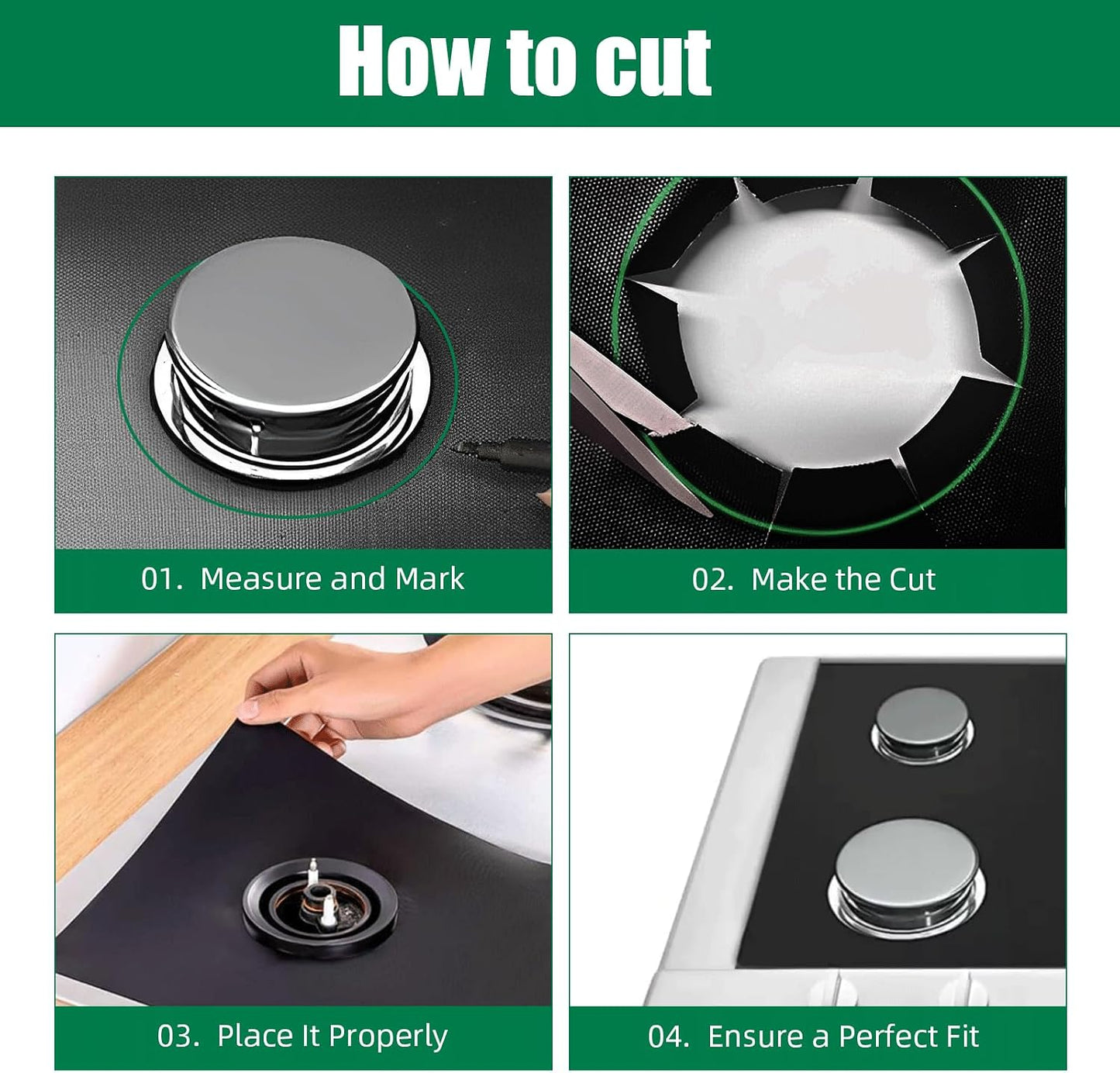 2-Pack Gas Stove Protective Cover - Heat Resistant To Prevent Oil Stains