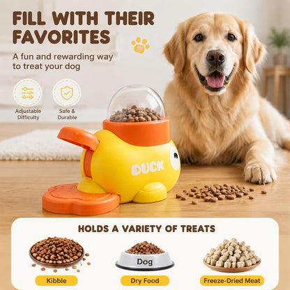 Dog Slow Feeder Toy with Adjustable Food Outlet for Small & Medium Dogs