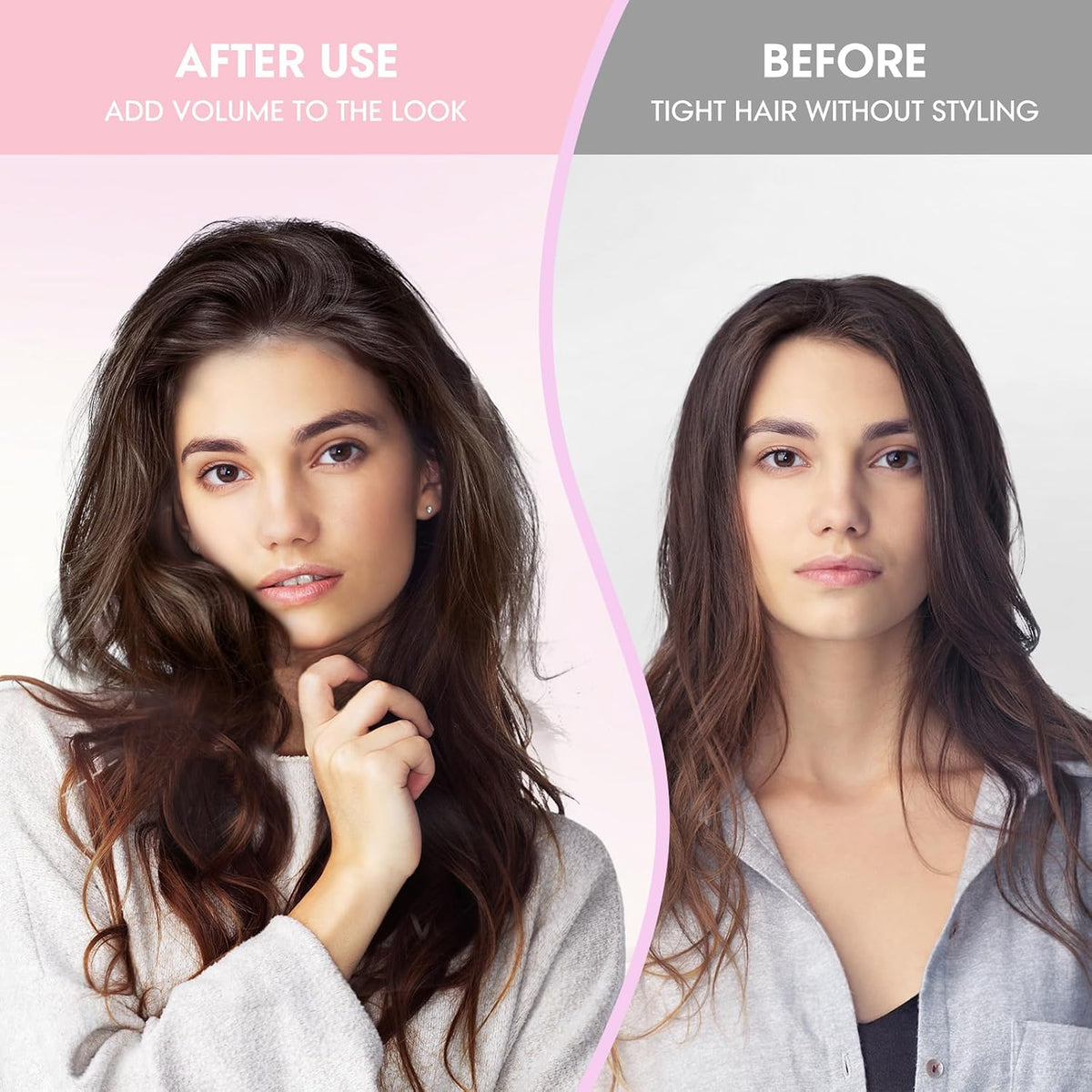 2Pack 3-and-6 Teeth Root Lift Volumizing Comb for Curl Enhancement & Fluffy Fuller Locks