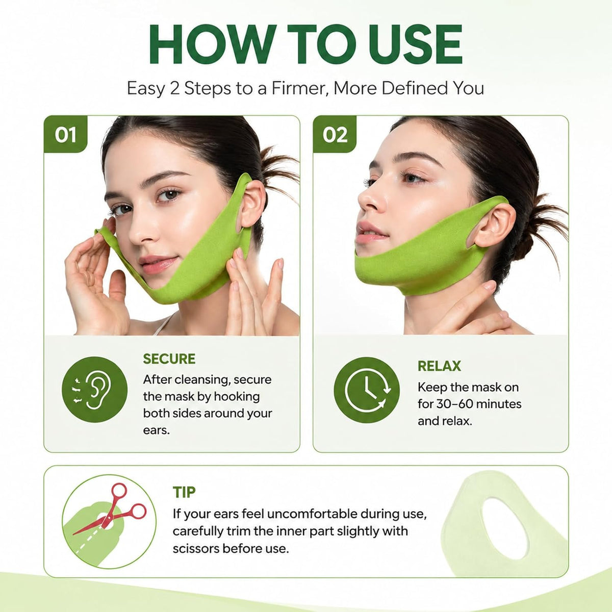 Double Chin And Jawline Lifting Mask - Reduces Facial Puffiness