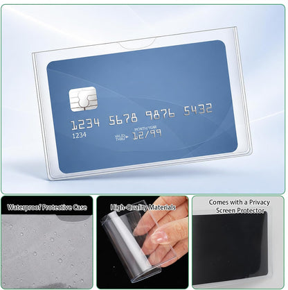 Anti-Spy Privacy Card Sleeve, Protective Card Holder with Privacy Film-10 Pcs