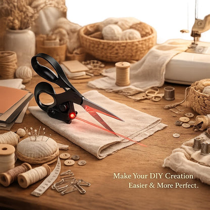 Laser Guided Scissors, Stainless Steel Sewing Shears