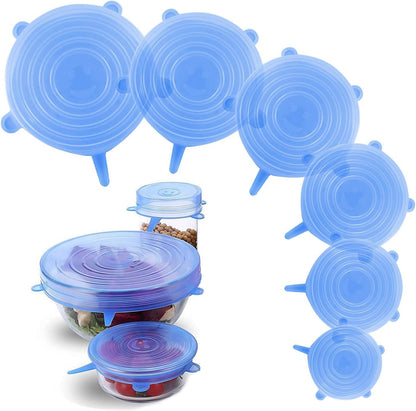 6pcs Silicone Stretch Lids