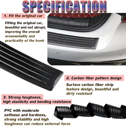 Car Rear Bumper Guard, Rubber Scratch-resistant Anti-slip Trunk Sill Protector