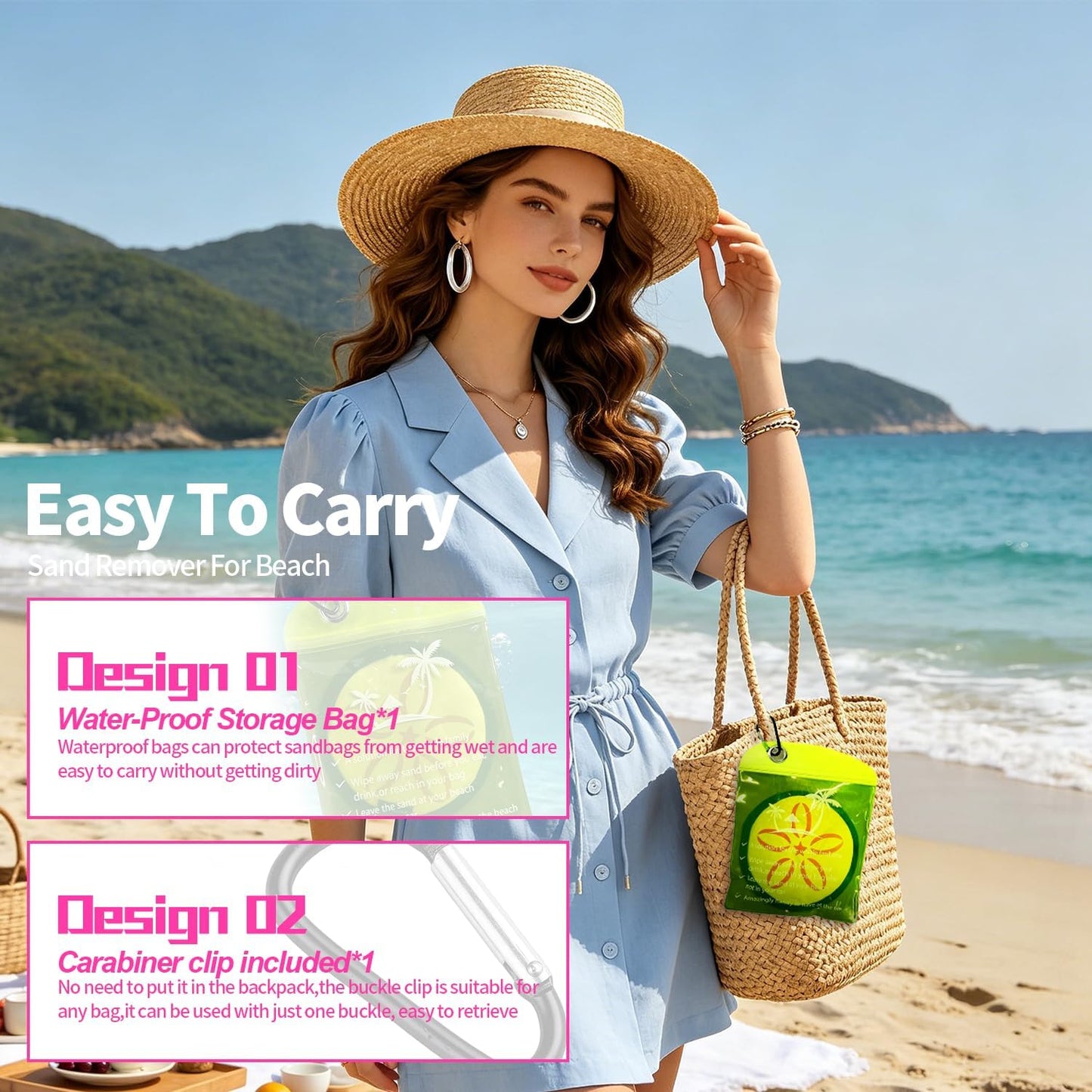 Reusable Sand Remover Bag – Portable Beach Sand Removal Pocket for Surfing, Camping & Vacation