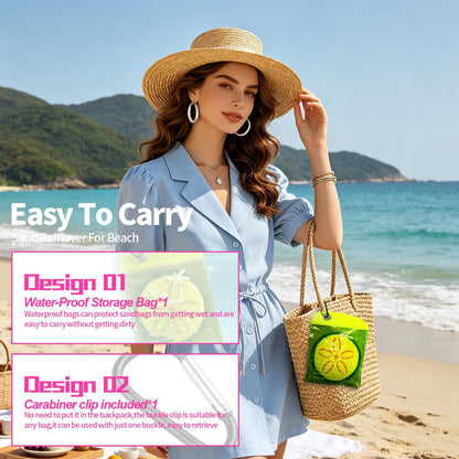 Reusable Sand Remover Bag – Portable Beach Sand Removal Pocket for Surfing, Camping & Vacation