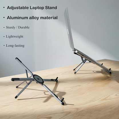 3-in-1 Foldable Magnetic Stand for Laptop, Tablet & Phone