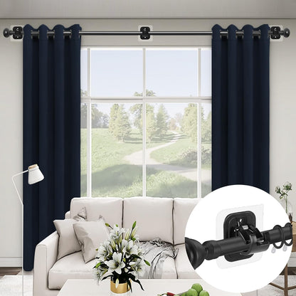 10-Pack No-Drill Self-Adhesive Multifunctional Acrylic Gel Curtain Rod Holder Hooks