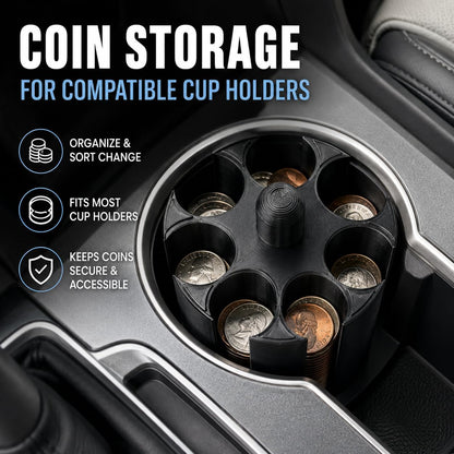 Car Cup Holder Coin Organizer
