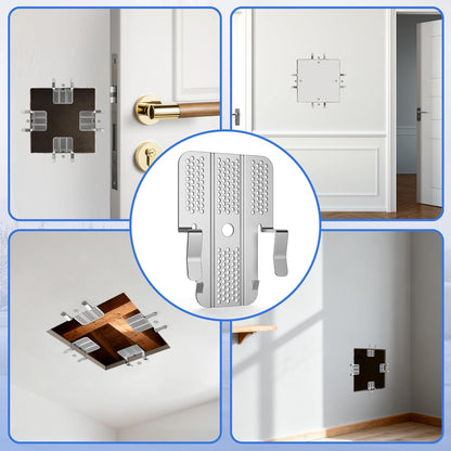 Professional Hole Repair Patch Kit for Wall and Sheetrock, Strong Metal Backing Clips with Screws