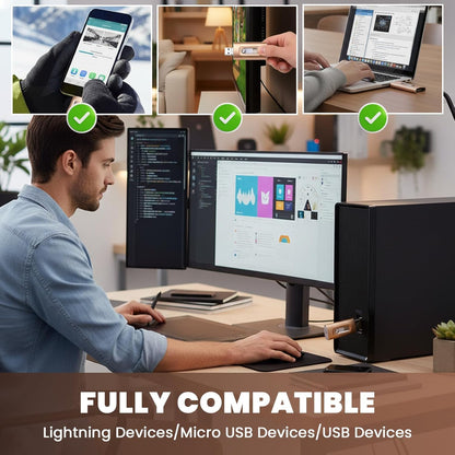 3-in-1 High-Capacity USB Drive 512GB