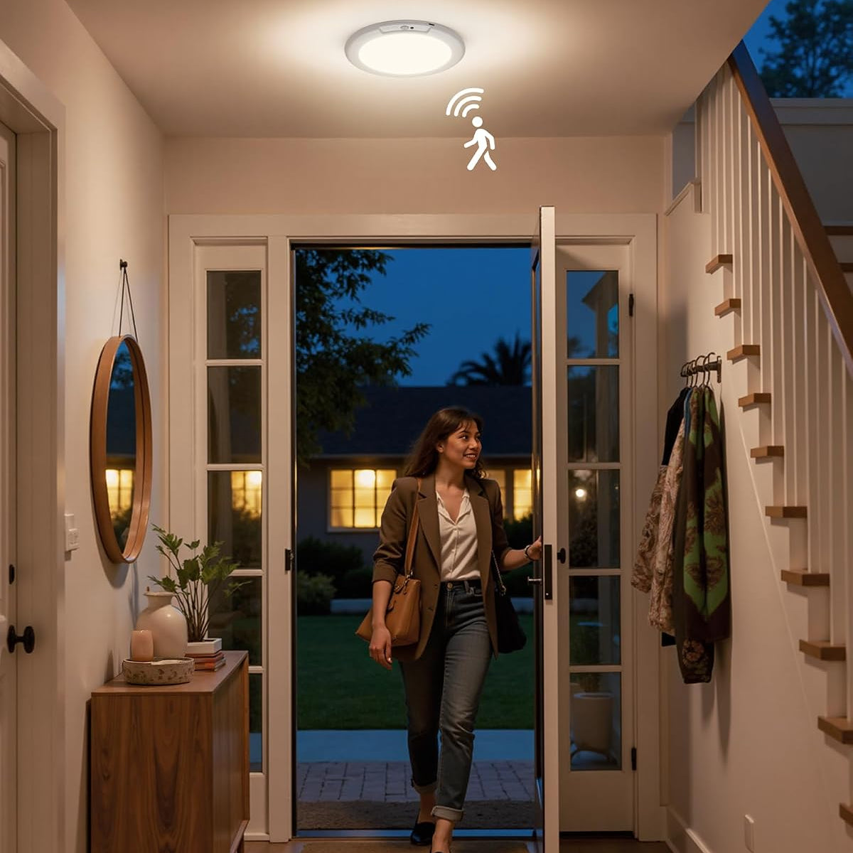 Rechargeable Motion Sensor Ceiling Lamp - Magnetic Ceiling Mount