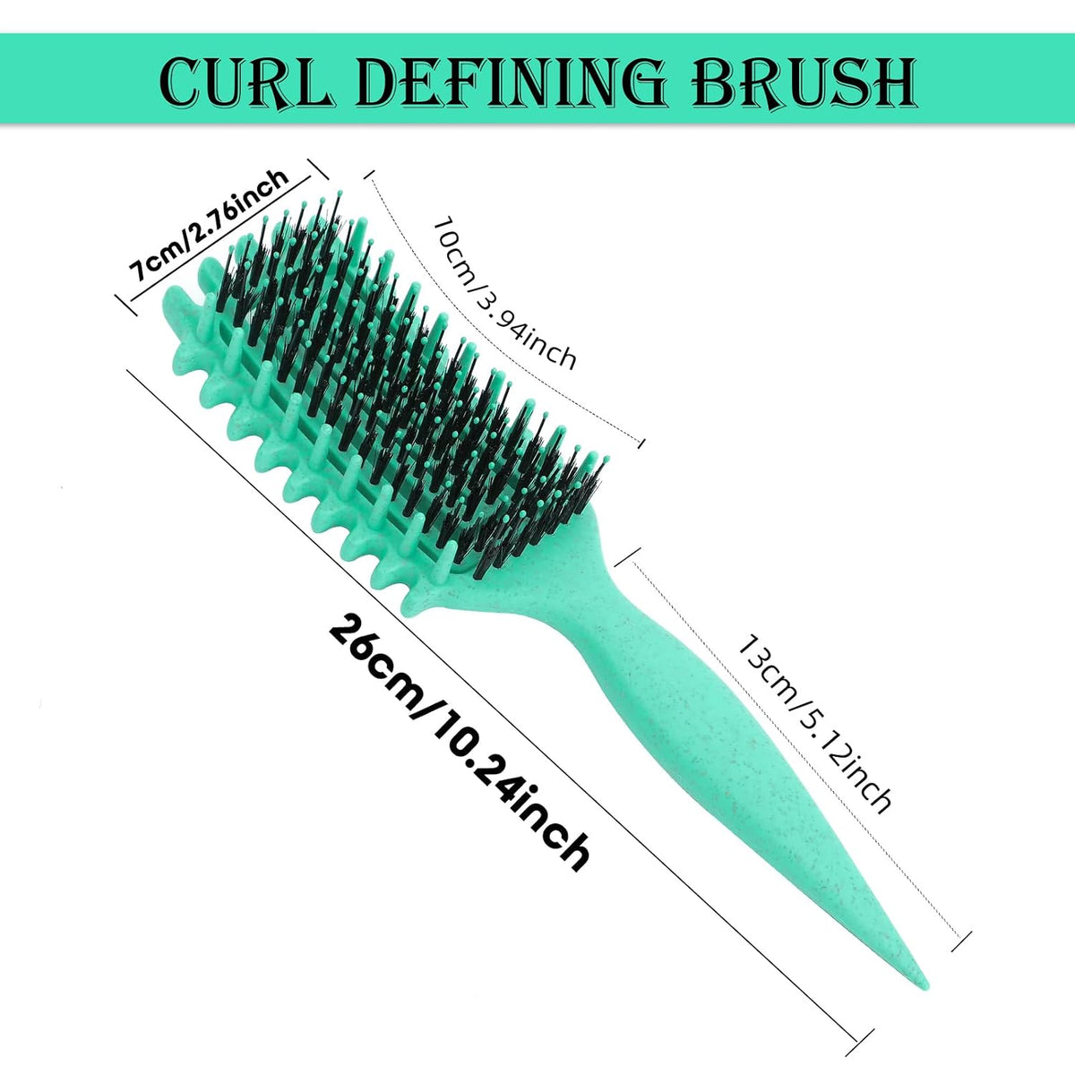 Curl Defining Brush For Curly Hair – Lifts Roots, Defines Curls, Reduces Frizz
