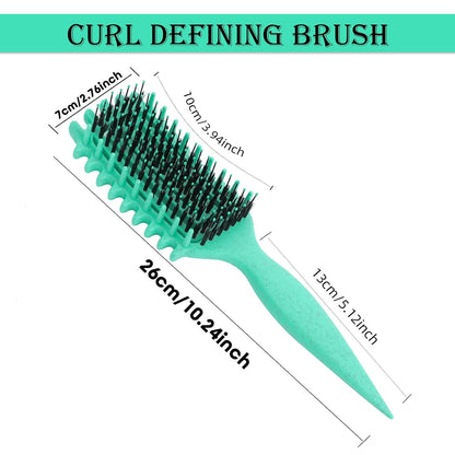 Curl Defining Brush For Curly Hair – Lifts Roots, Defines Curls, Reduces Frizz