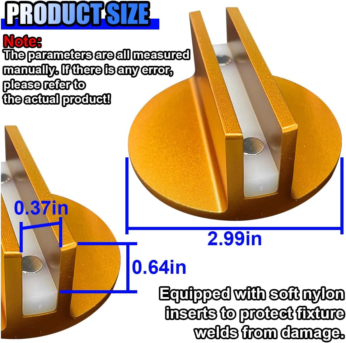 Universal Aluminum Slotted Grooved Magnetic Jack Pad