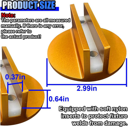 Universal Aluminum Slotted Grooved Magnetic Jack Pad