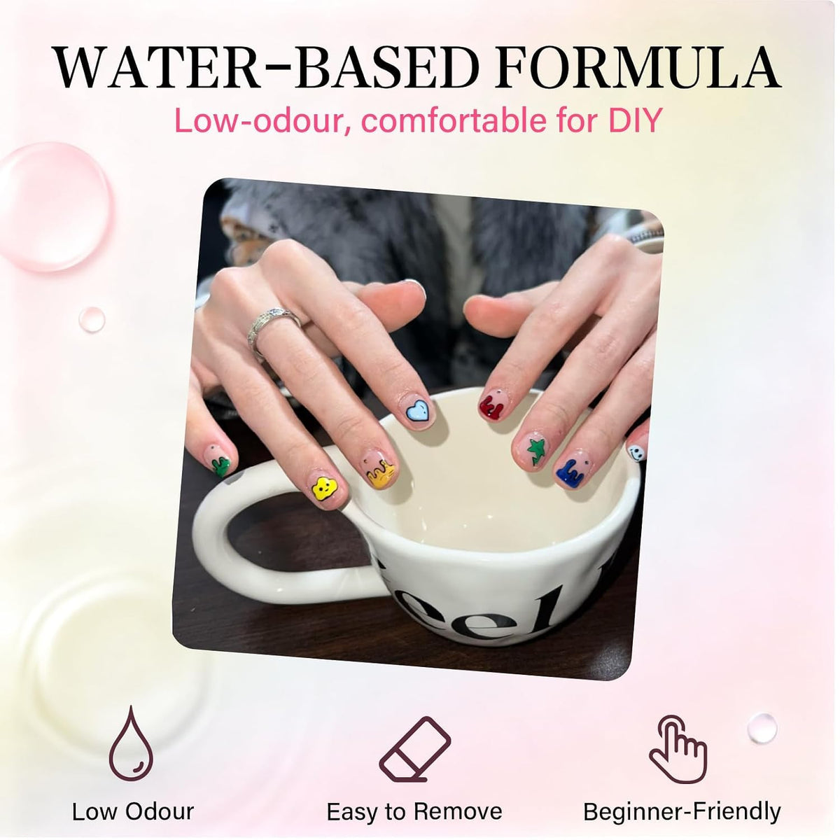 12-Color Nail Art Pen Set - 3D Quick-Drying 0.5mm Nail Polish Pens