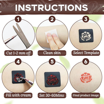 Henna Hand-Painted Body Tattoo Set