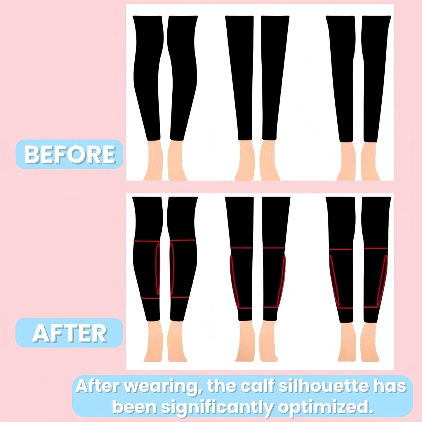 Silicone Adhesive Calf Pads for Skinny Legs