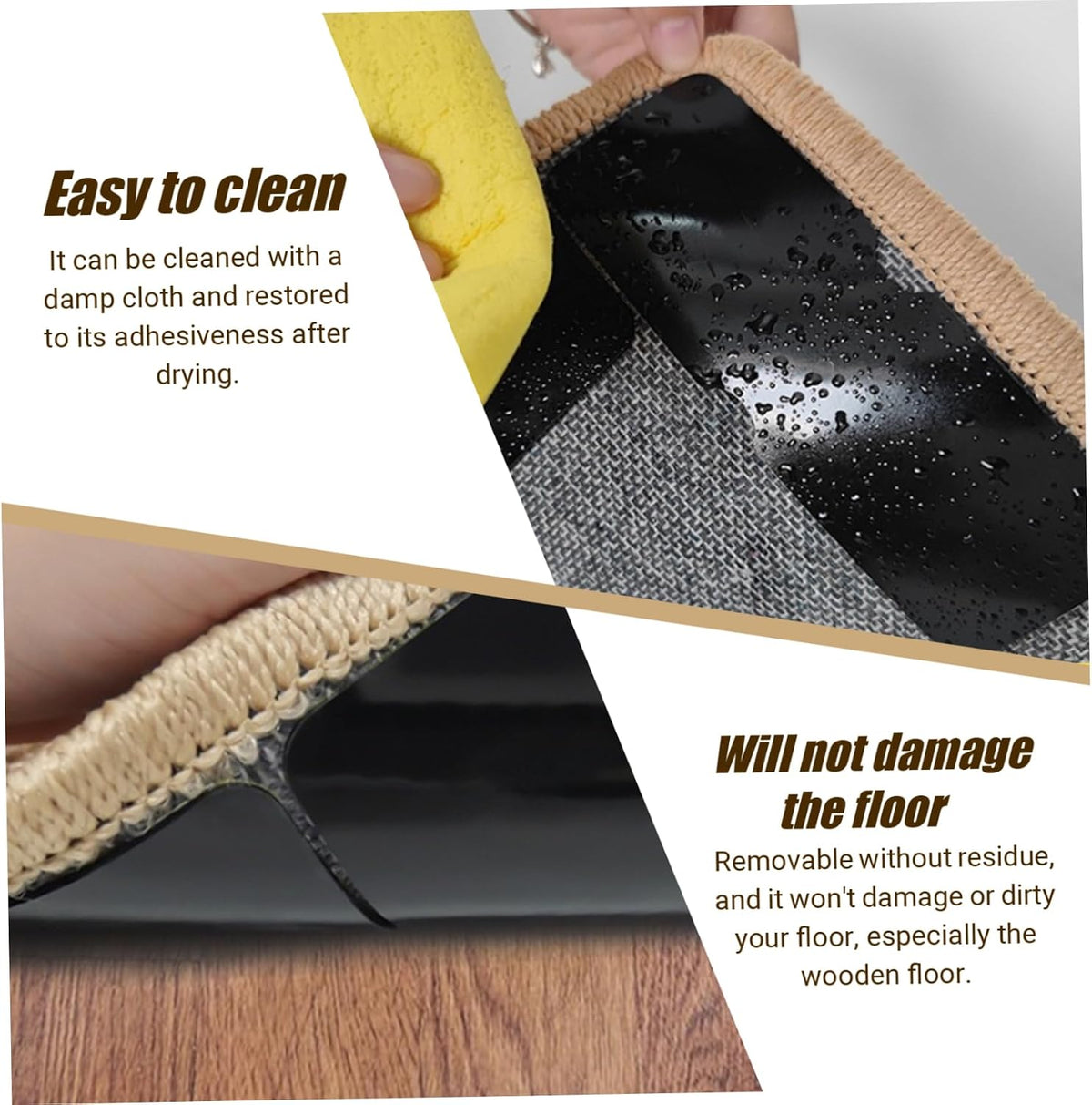 16 PCS Reusable Non-Slip No Residue Rug Grippers