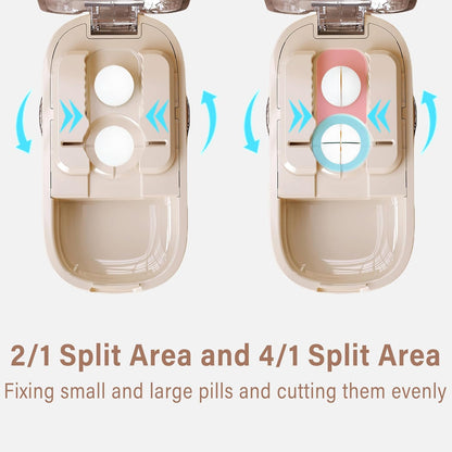 Pill Cutter Splitter for Cutting Multiple Pills, 1/2 1/4 Pill Cutter Splitter for Small and Tiny Pills