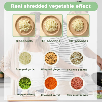 Multifunctional Electric Handheld Vegetable Chopper Set – Suitable for Preparing Baby Food