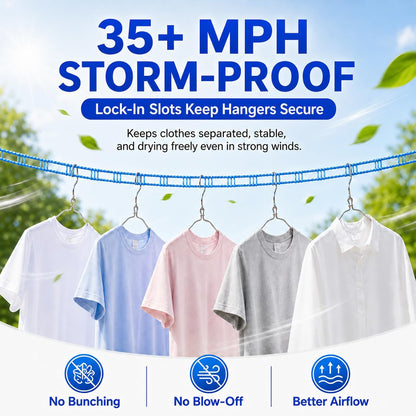 3 Pack Nylon Windproof Clothes Drying Rope