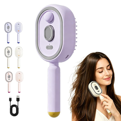Electric Steaming Massage Hair Care Brush For Reduce Frizz, Nourishes Hairs, Anti-Static