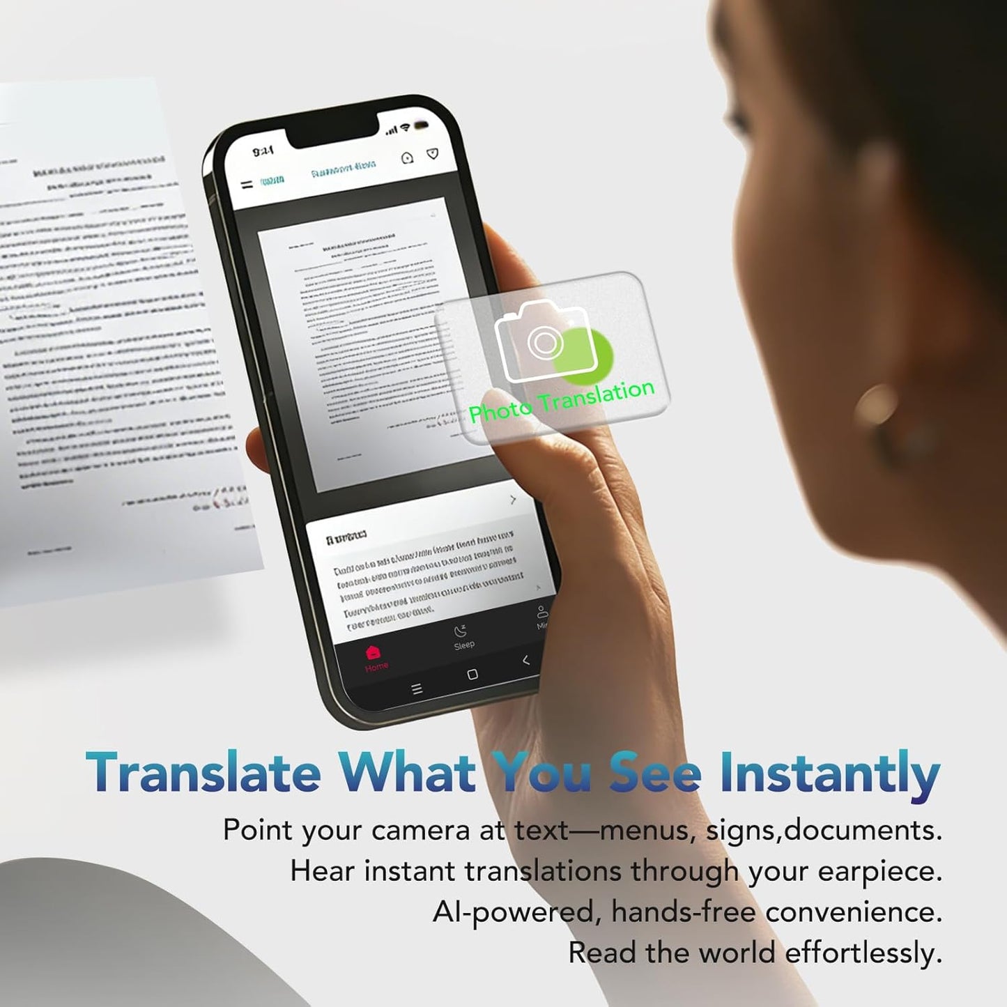 AI Translation Earbuds Real Time Support 134 Languages Compatible with iOS & Android, for Travel Business