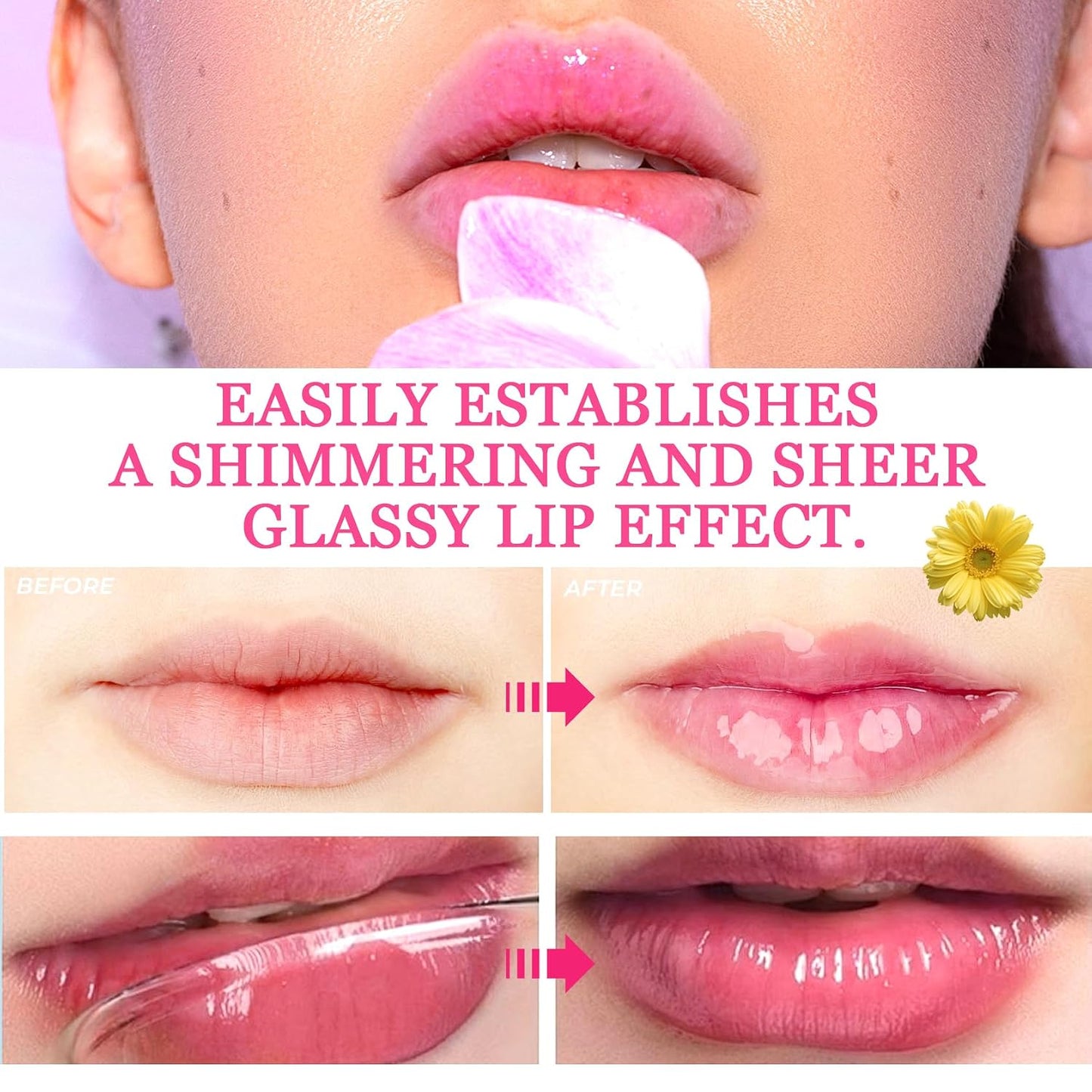 Flower Jelly Lipstick-Temperature Change Moisturizer Long Lasting Nutritious Balm