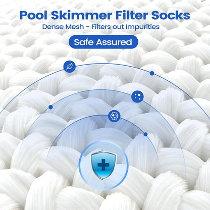 10 Pack Pool Skimmer Socks - Pool Filter Socks for Skimmer Basket