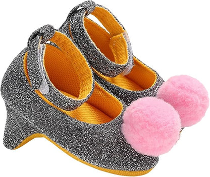 Baby Girl Princess-style Soft-soled Shoes with a High-heel Look