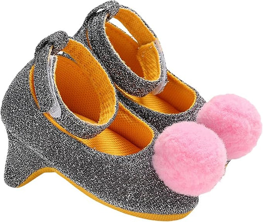 Baby Girl Princess-style Soft-soled Shoes with a High-heel Look