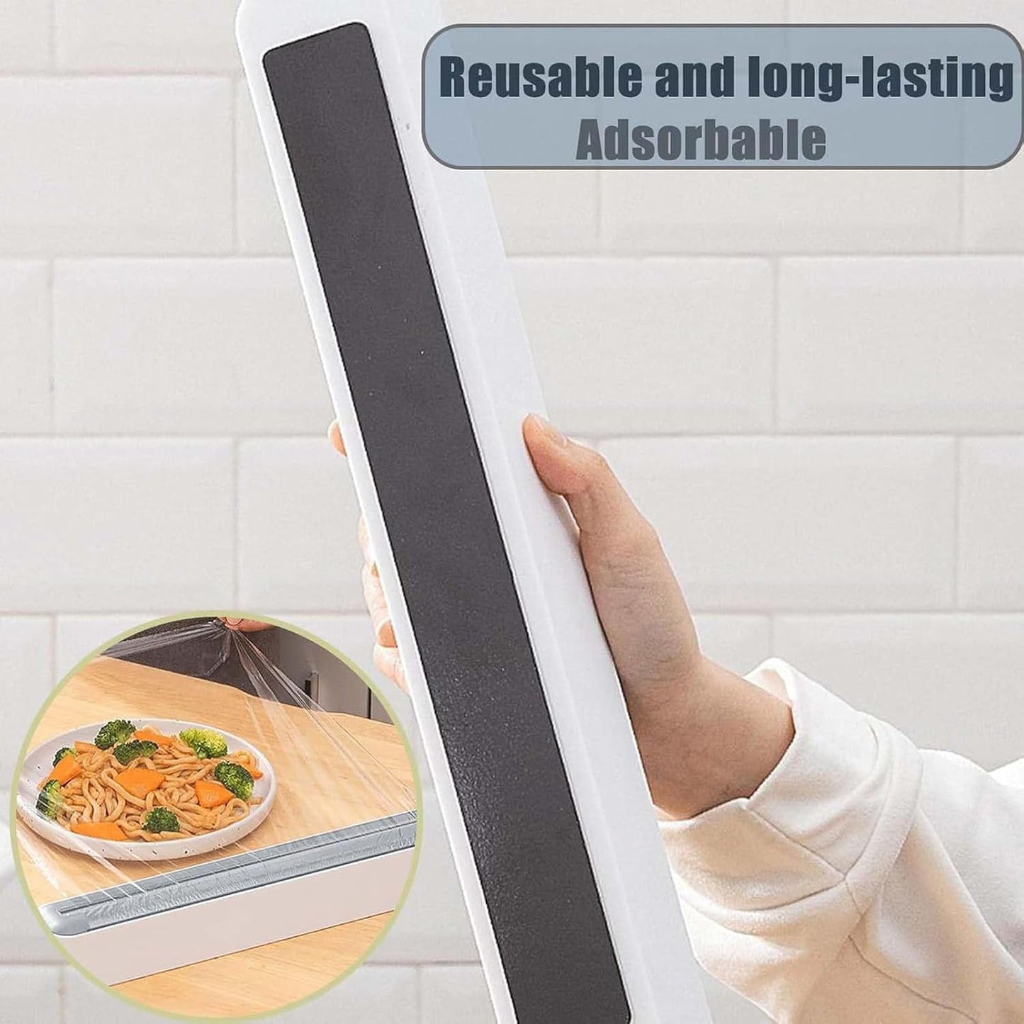 Magnetic Wrap Dispenser for Cling Film, Aluminum Foil & Parchment Paper
