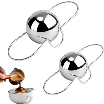 2 Pack Stainless Steel Espresso Frozen Balls（Small Size & Large Size） – Metal Cooling Balls for Espresso, Iced Coffee & Tea