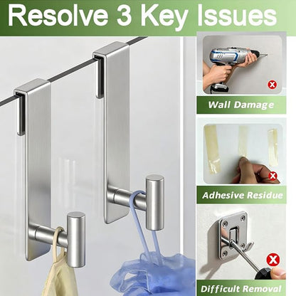 Shower Enclosure Door Hook – Heavy-Duty Stainless Steel Bathroom Hook
