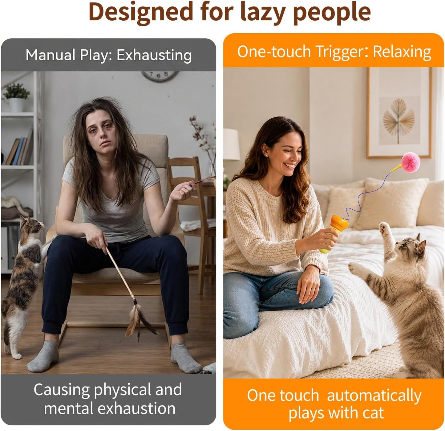 Cat Toys for Indoor Cats, Interactive Cat Toy
