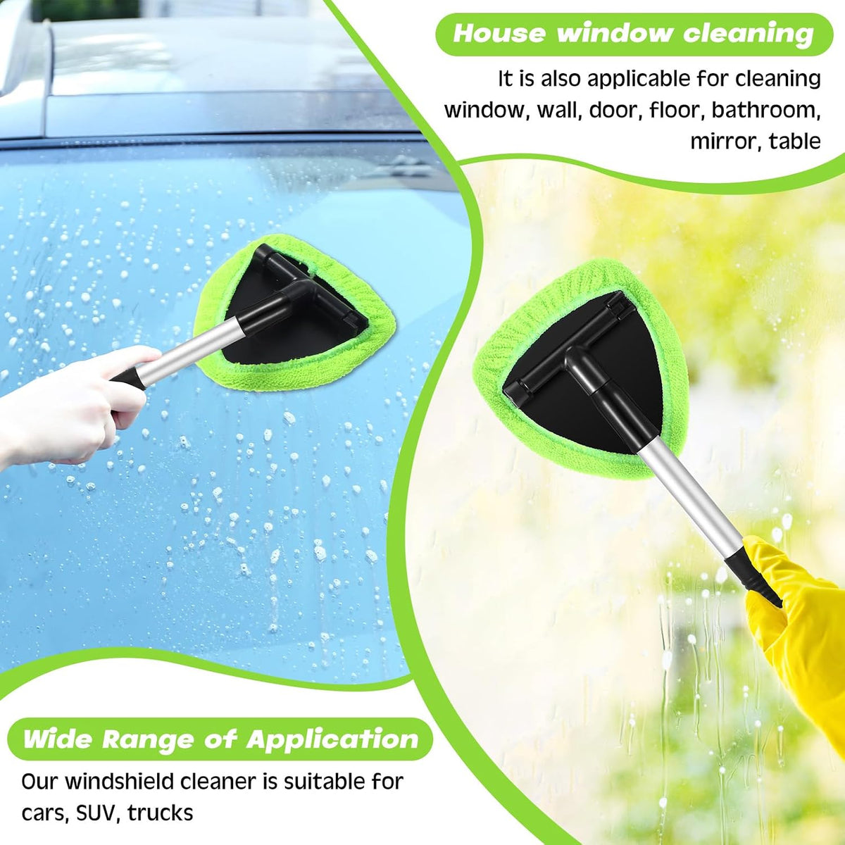 Windshield Cleaning Tool Kit, Microfiber Car Window Cleaner