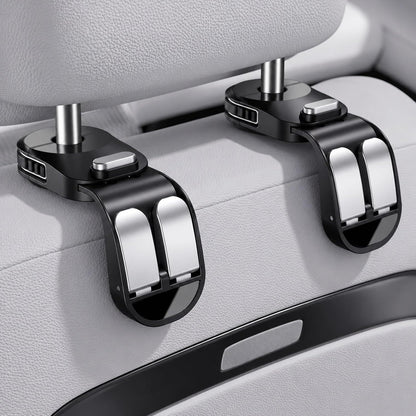 2 Pack Car Hook for Headrest Retractable Foldable