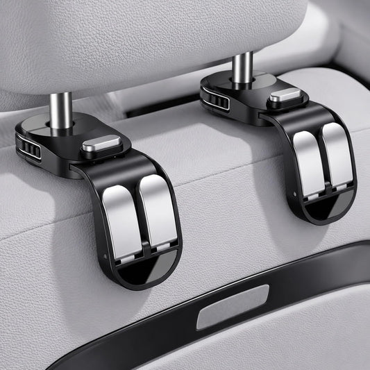 2 Pack Car Hook for Headrest Retractable Foldable